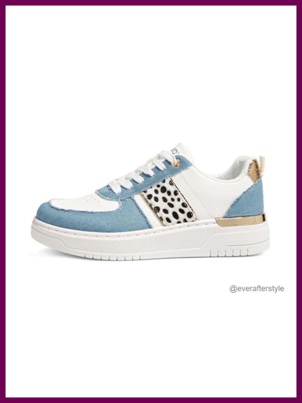 PU Leather Retro Lace-Up Sneakers Platform Non-Slip Casual Walking Shoes